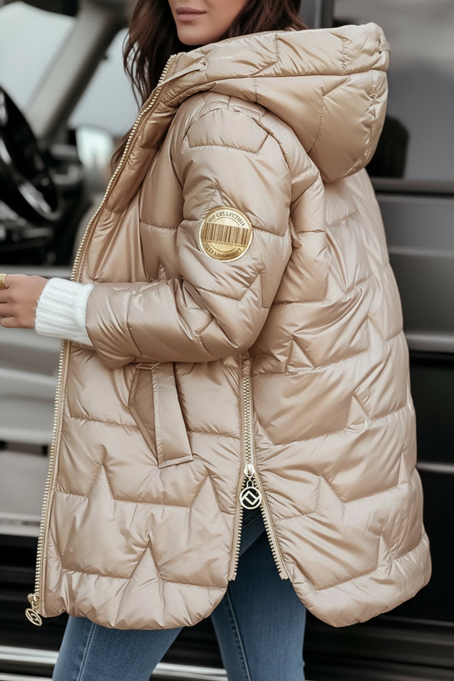 Hooded Quilted Puffer Winter Jacket for Women
