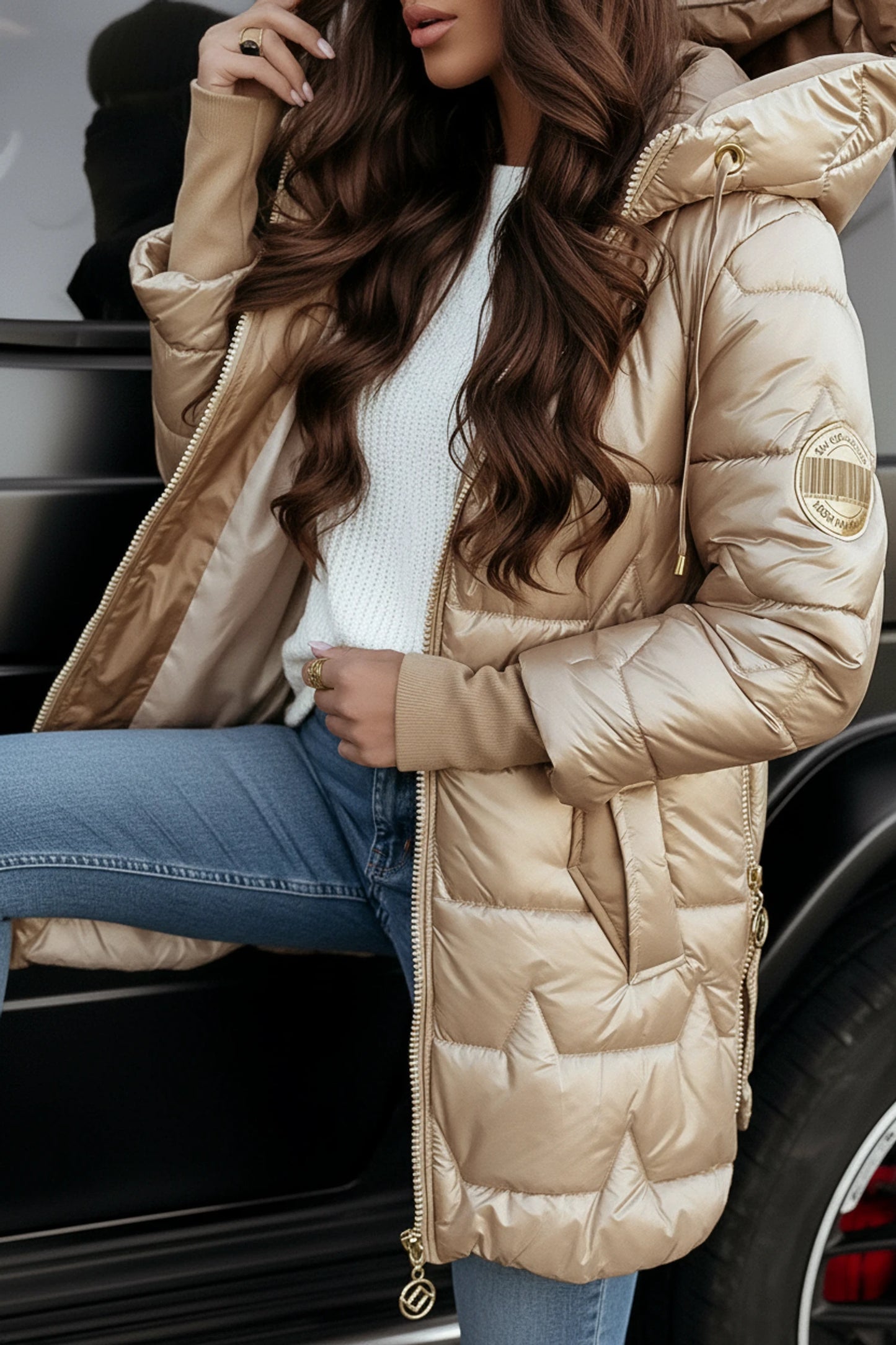 Hooded Quilted Puffer Winter Jacket for Women