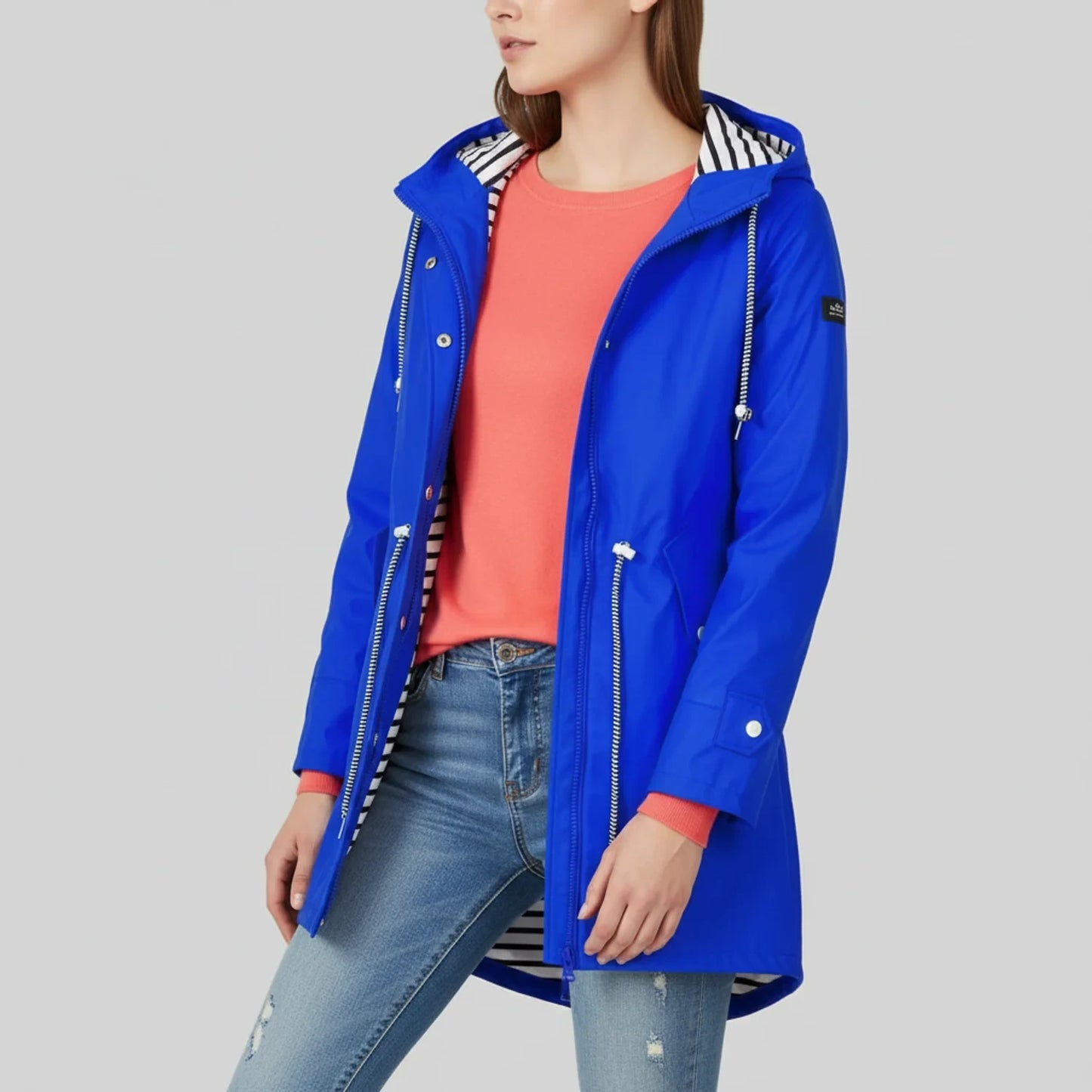 Hooded Rain Jacket for Women AI replaced image