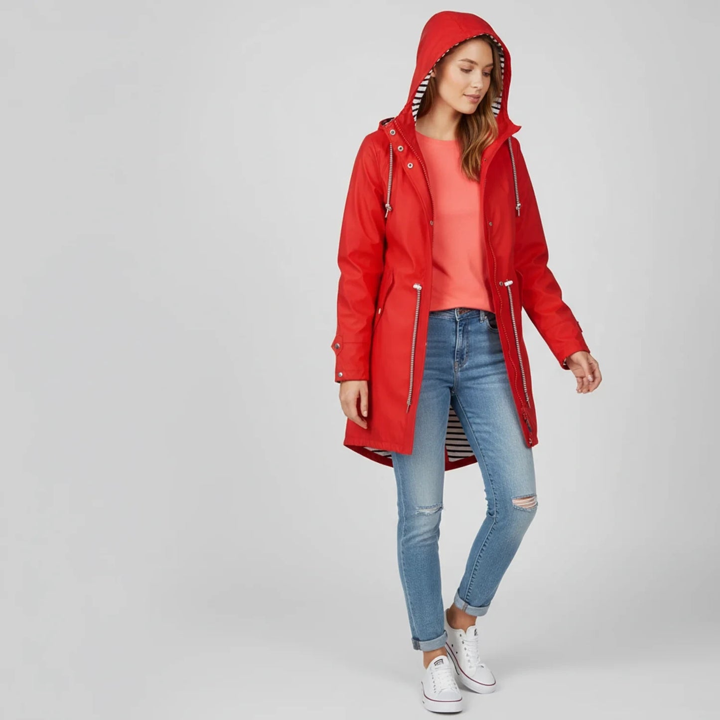 Hooded Rain Jacket for Women AI replaced image
