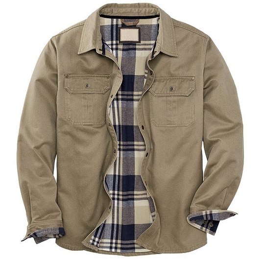 Flannel-Lined Shirt Jacket for Men - Image 1