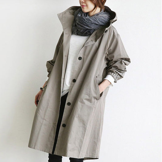 Hooded Long Coat for Women - Image 1