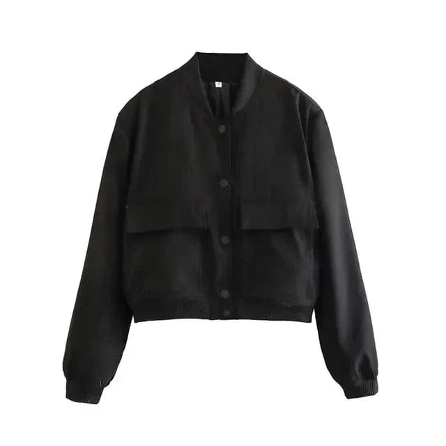 Cropped Bomber Jacket for Women - Image 6