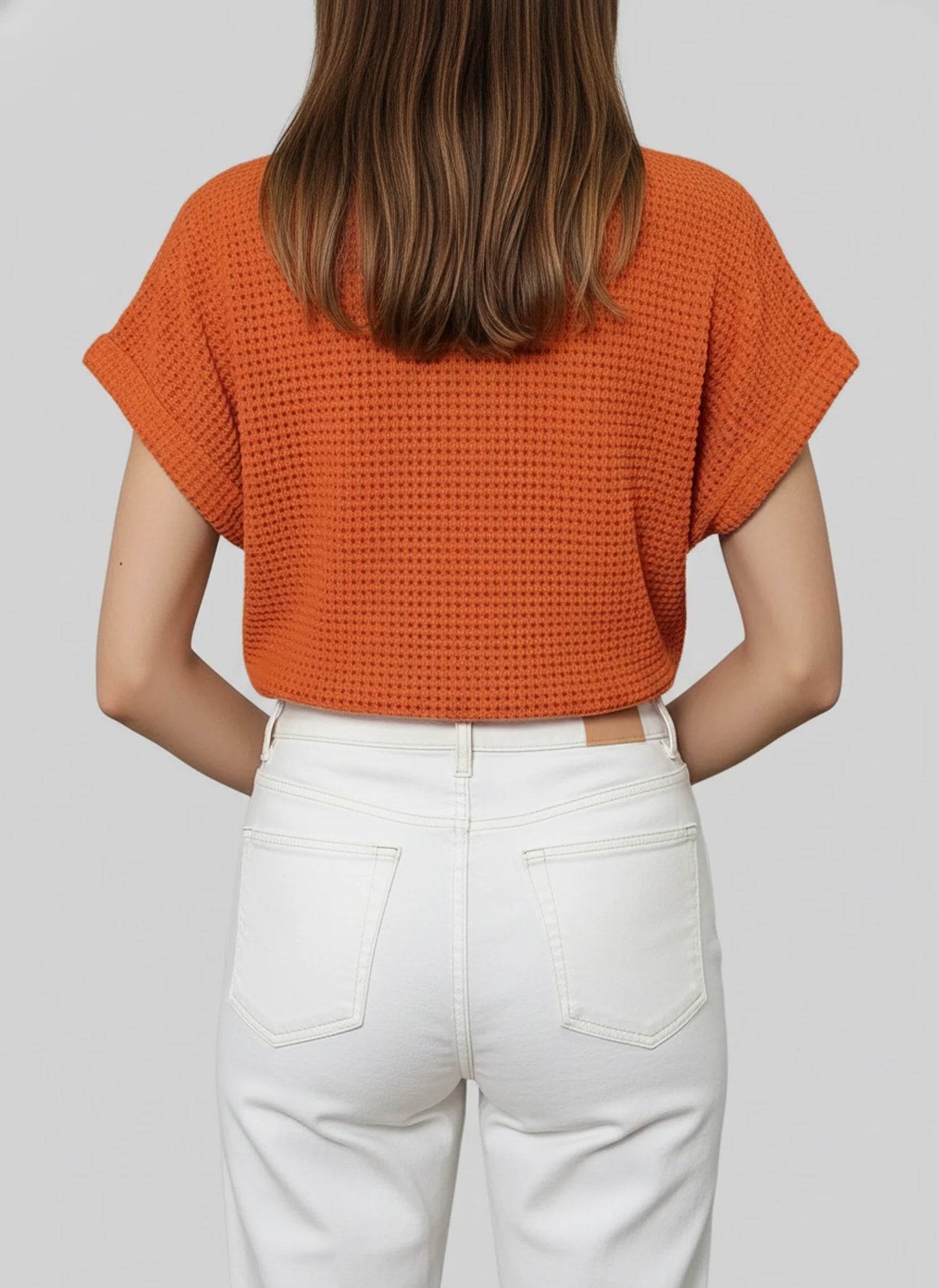 Lace Yoke Knit Blouse for Women