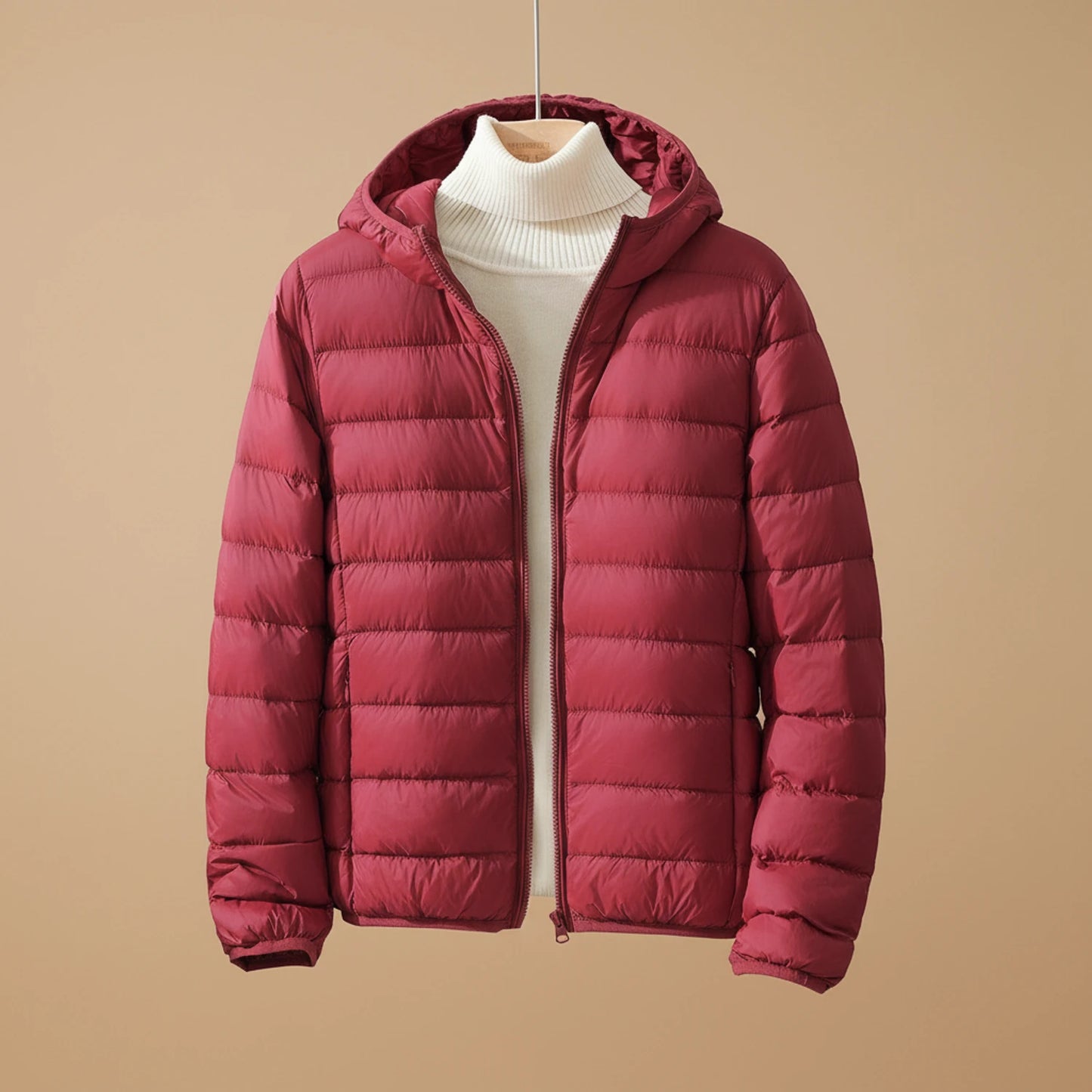 Lightweight Hooded Puffer Jacket for Women