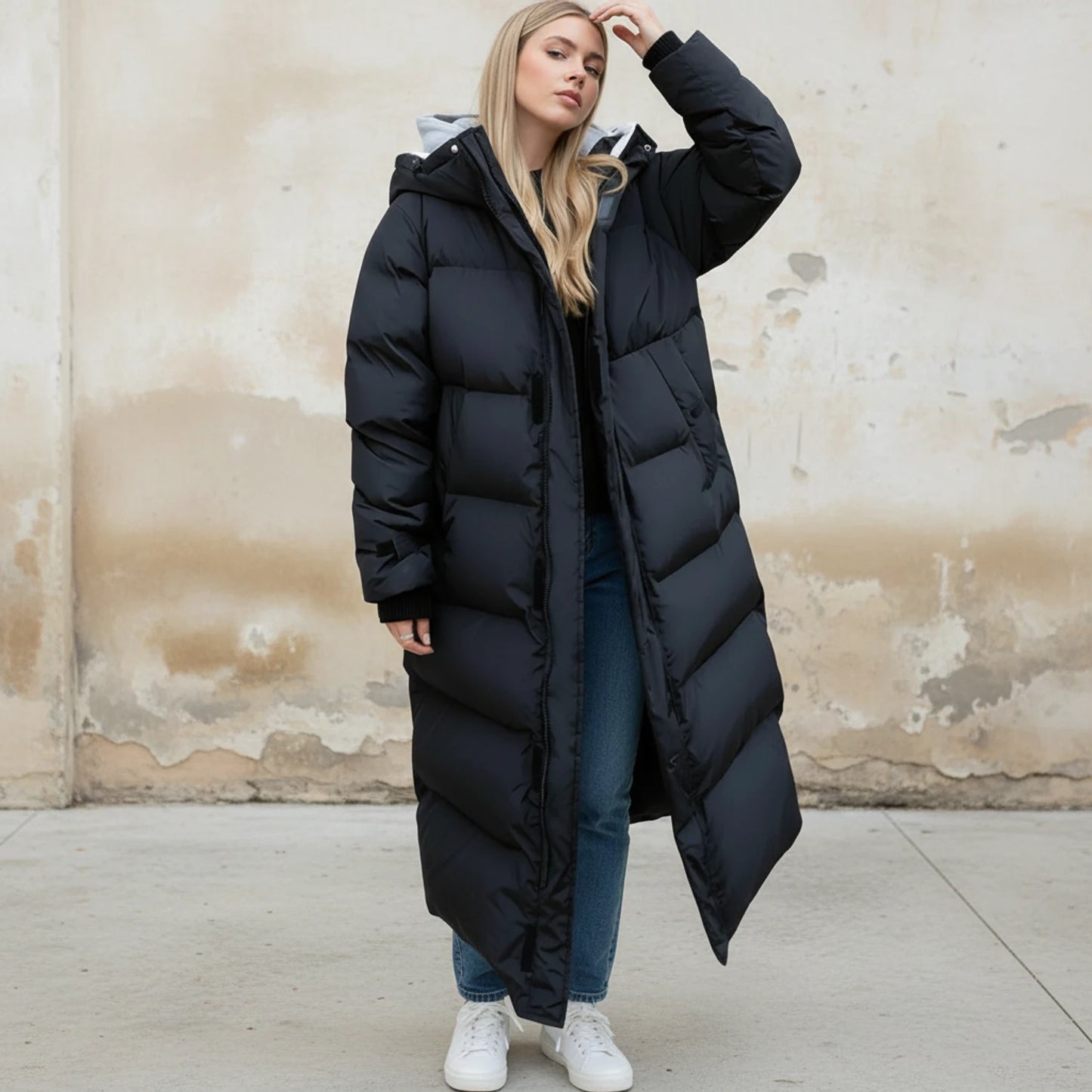 Long Puffer Winter Jacket for Women