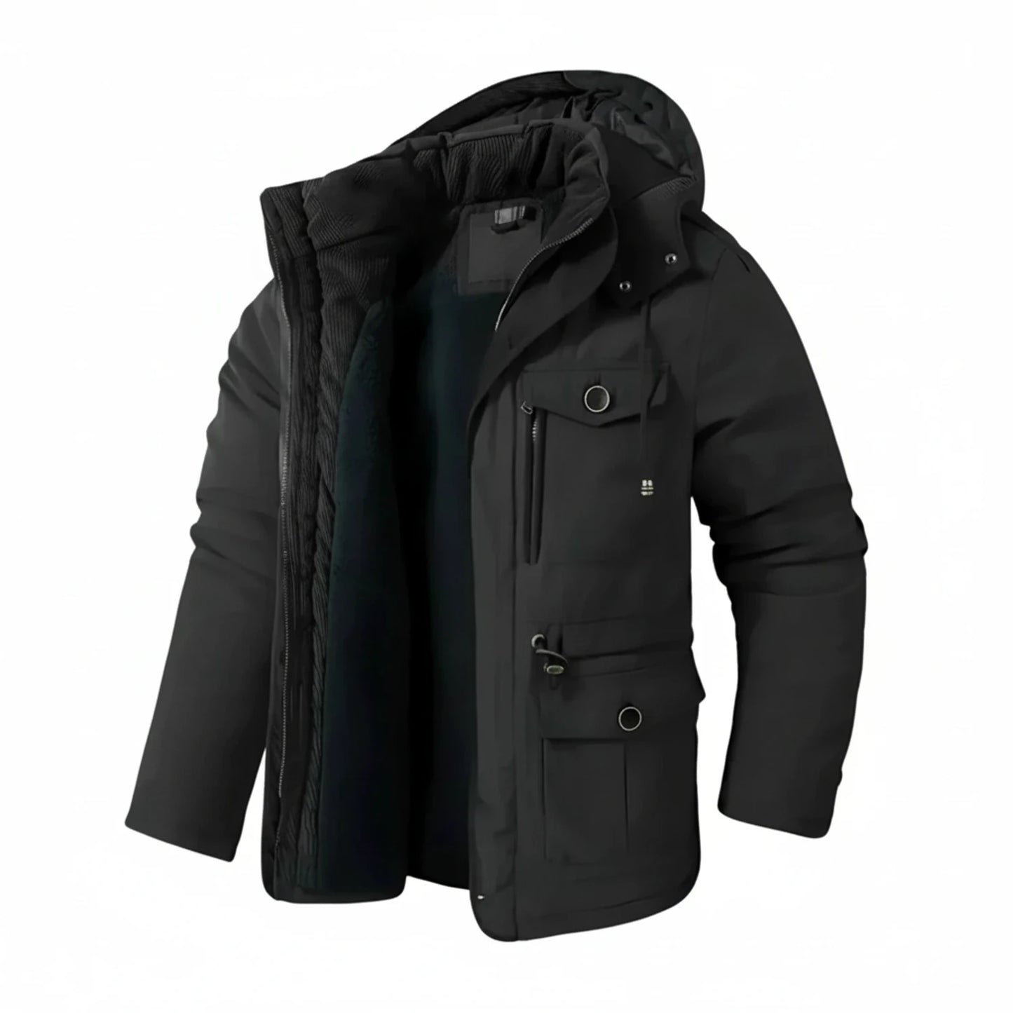 Hooded Cargo Jacket for Men
