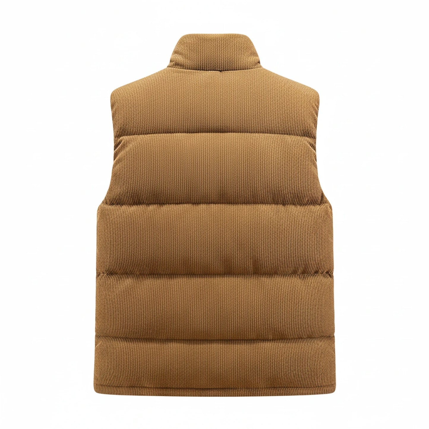 Button Front Puffer Vest for Men