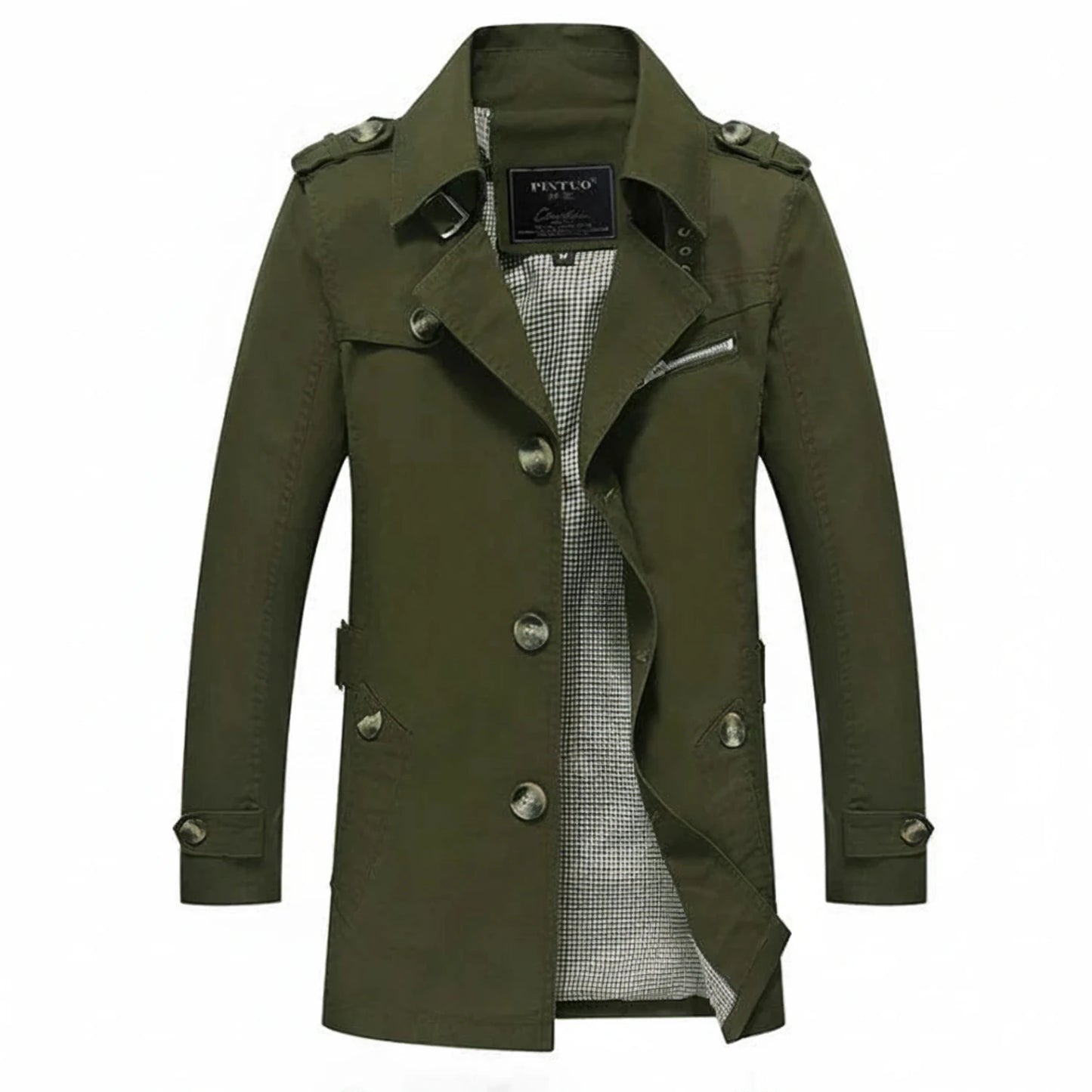 Mid-Length Trench Coat for Men