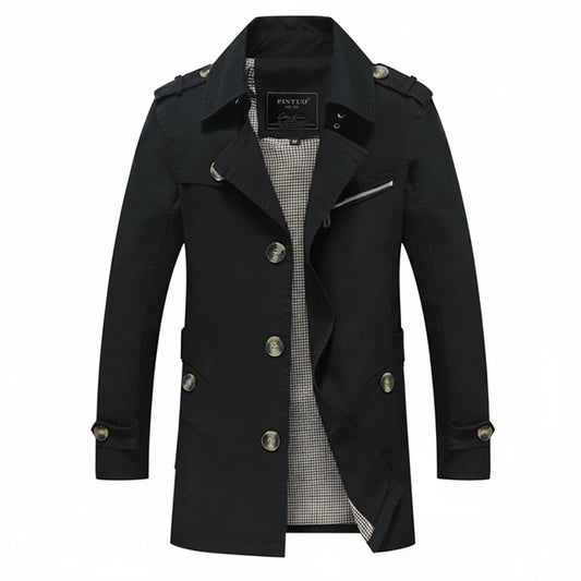 Mid-Length Trench Coat for Men