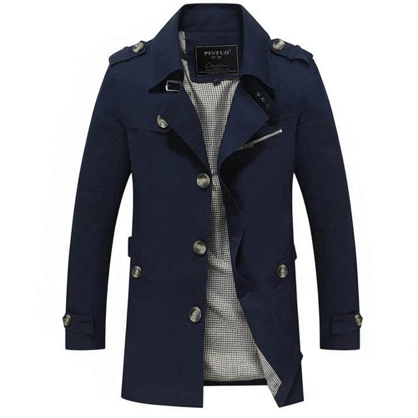 Mid-Length Trench Coat for Men