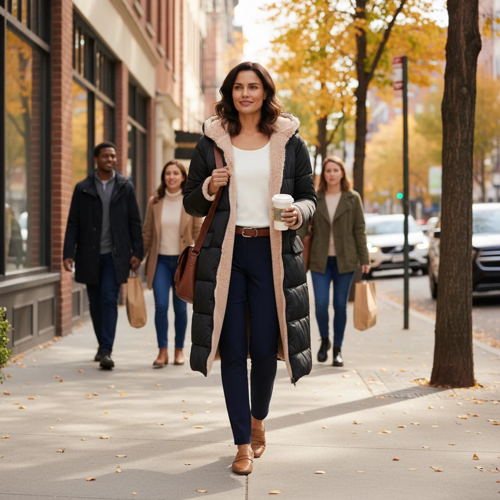 Hooded Puffer Jacket for Women