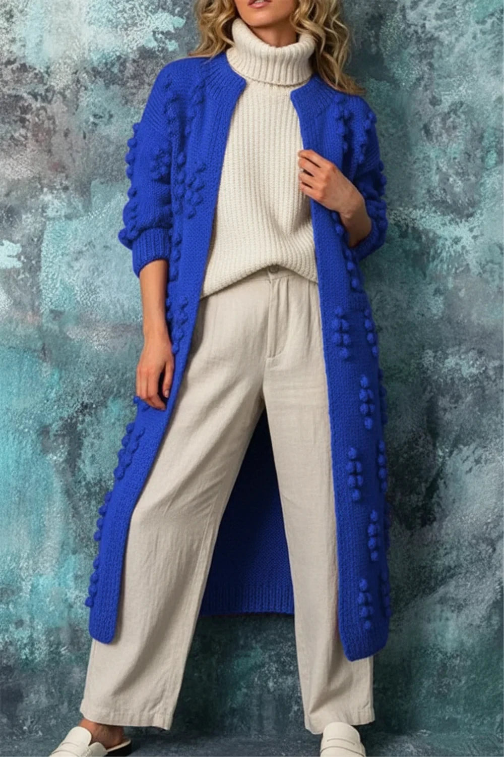 Open Front Long Cardigan for Women AI replaced image