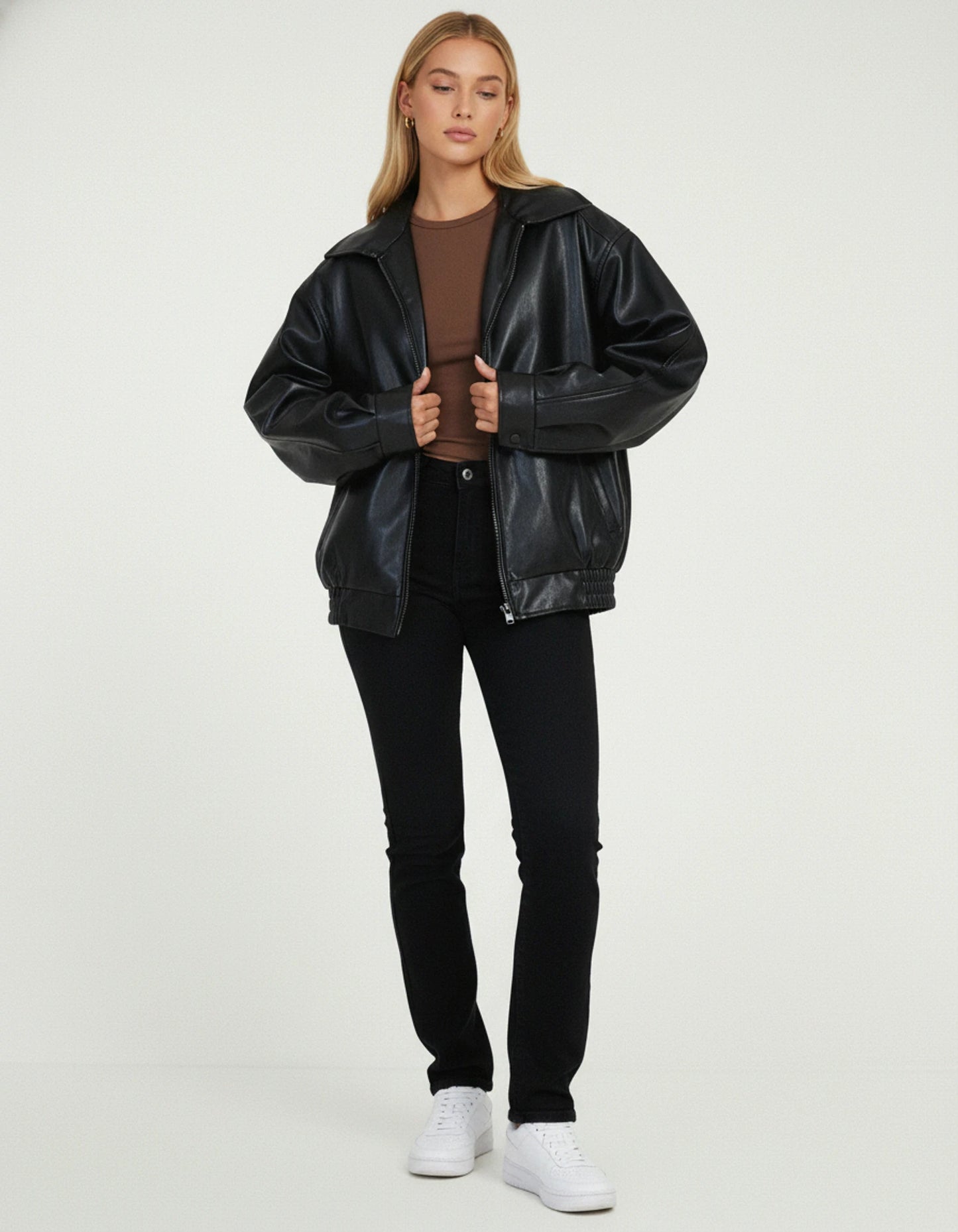 Oversized Bomber Jacket for Women