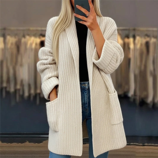 Open Front Oversized Cardigan for Women