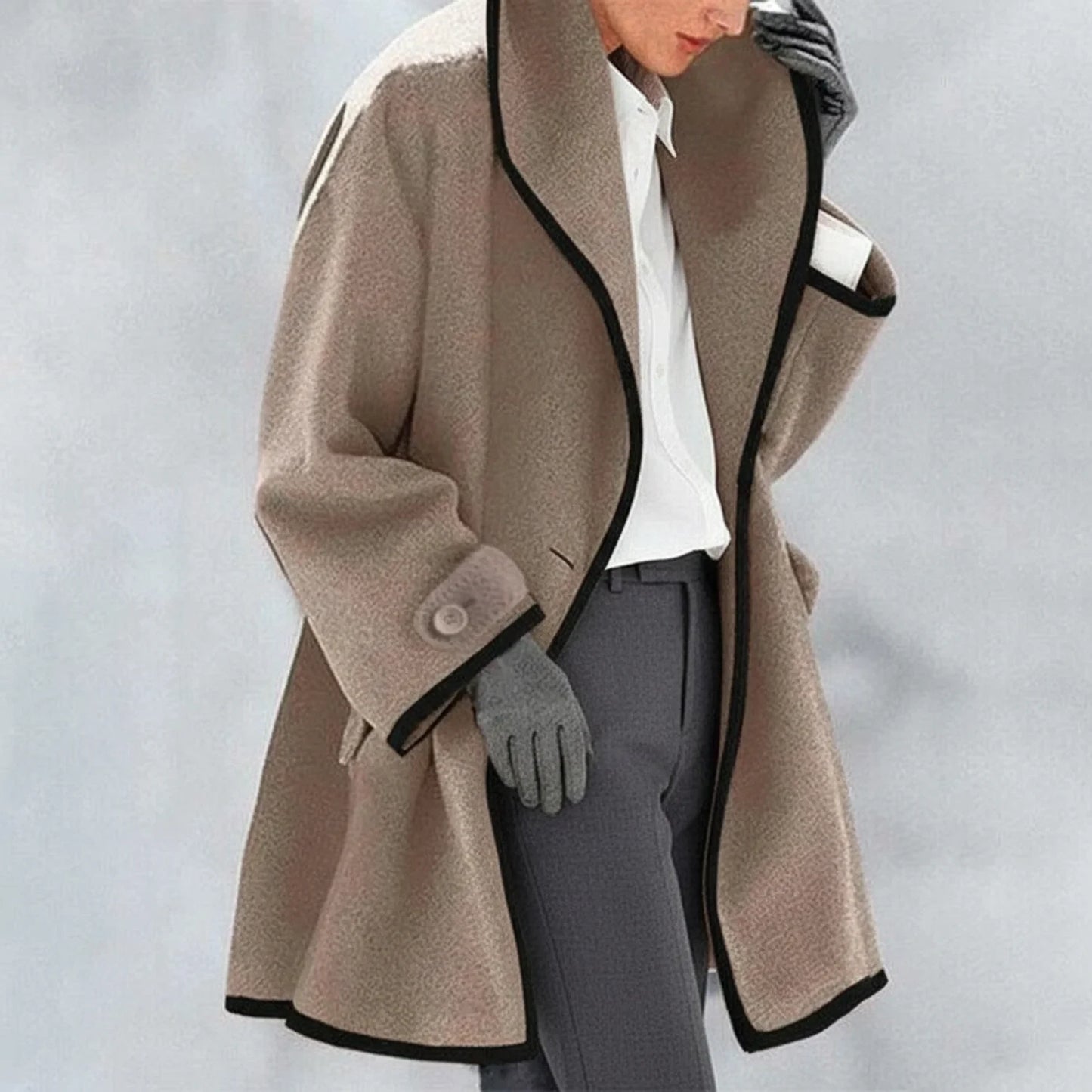 Oversized Collar Jacket for Women AI replaced image