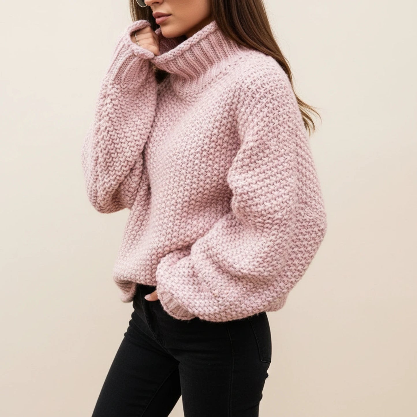 Relaxed Fit Knit Sweater for Women