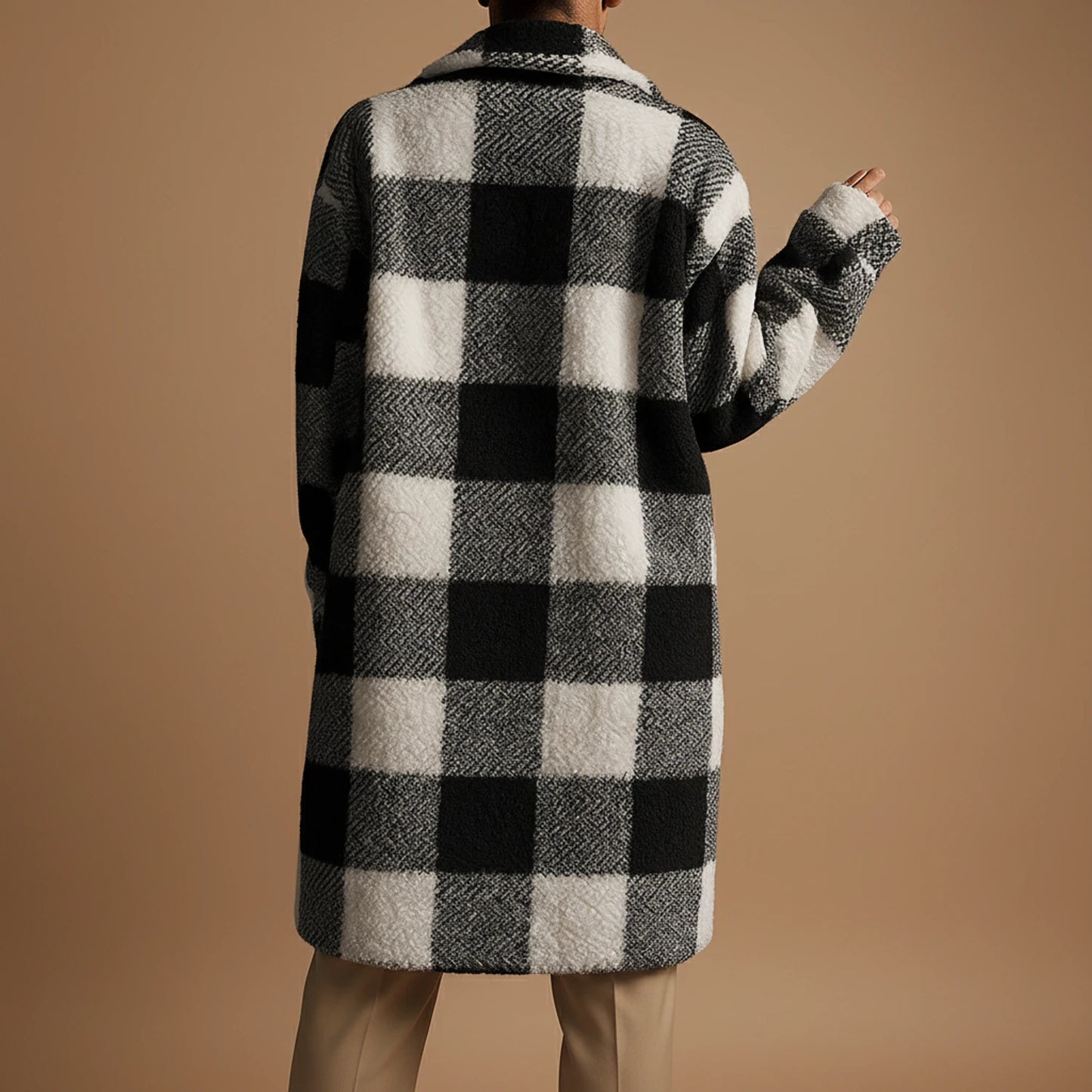 Oversized Plaid Jacket for Women