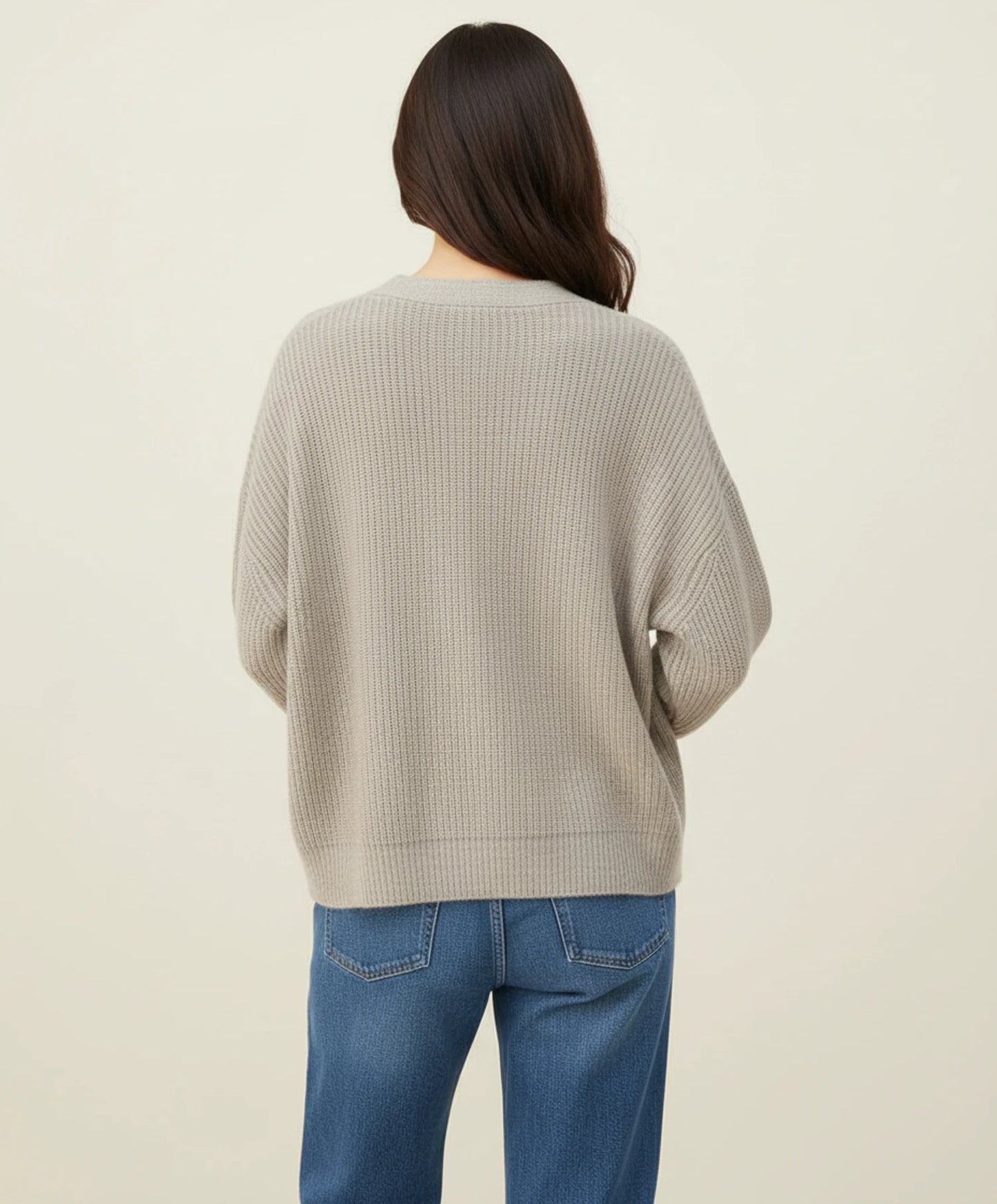 Oversized Ribbed Knit Cardigan for Women