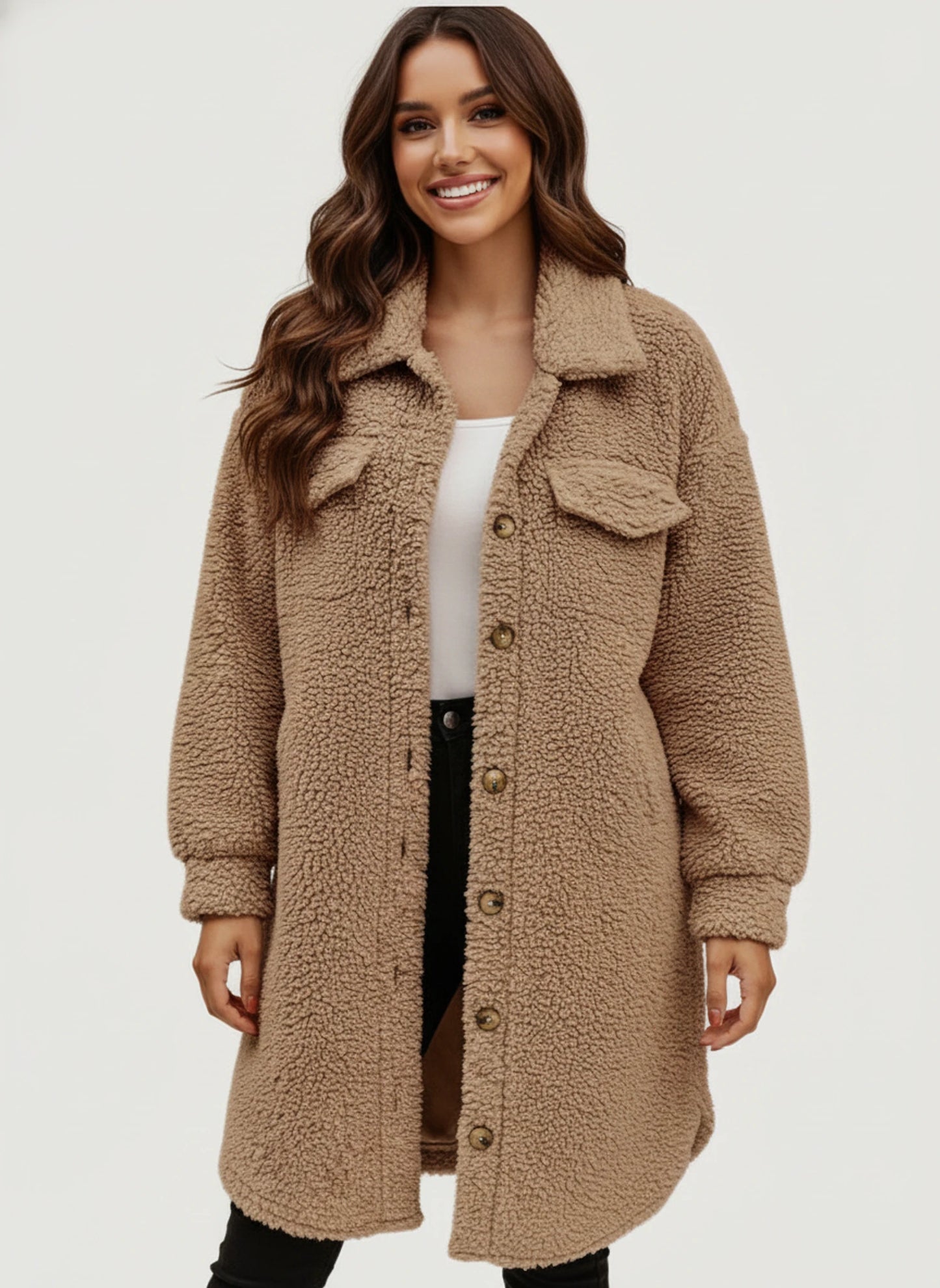 Teddy Winter Shirt Jacket for Women