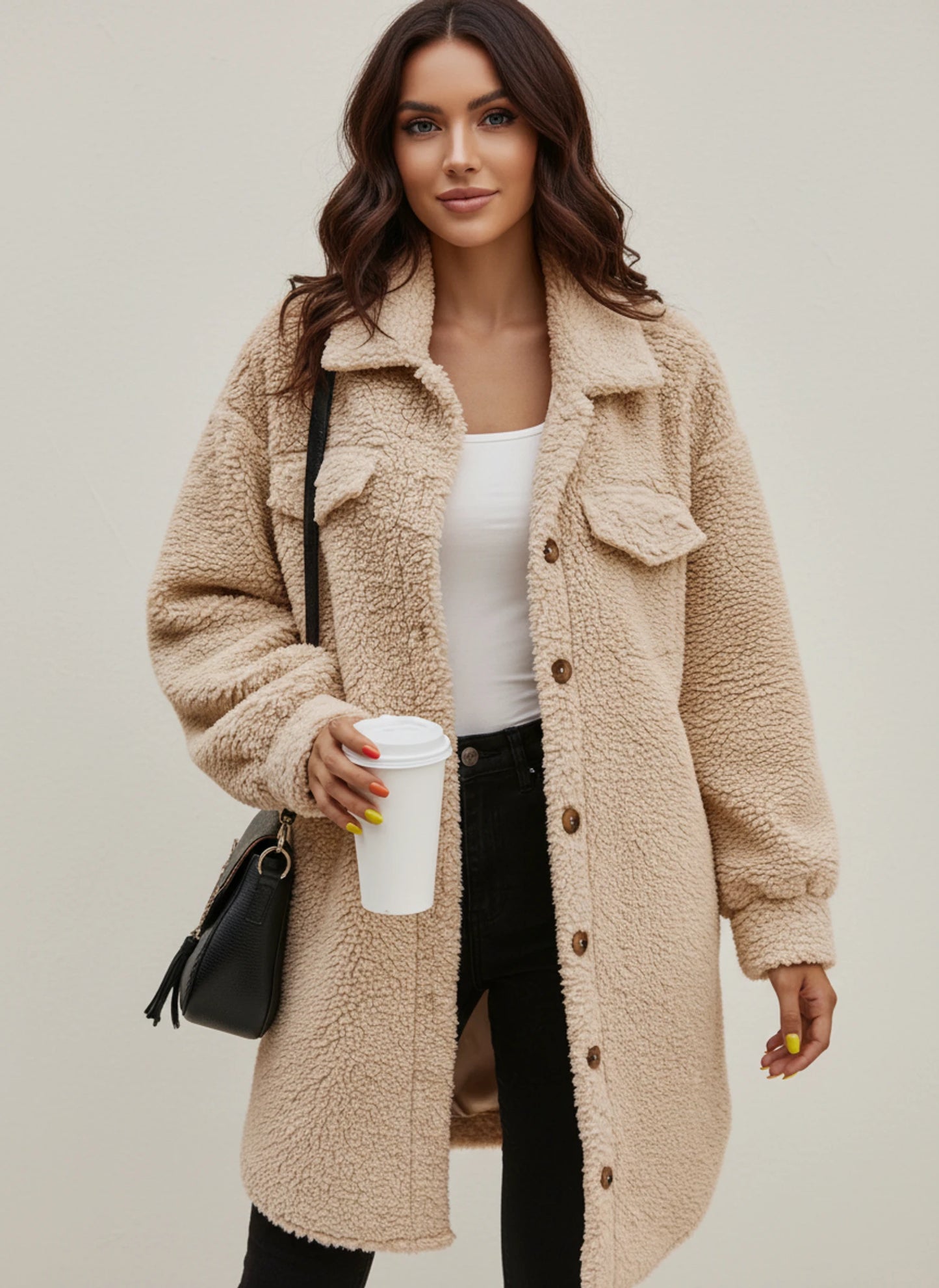 Teddy Winter Shirt Jacket for Women