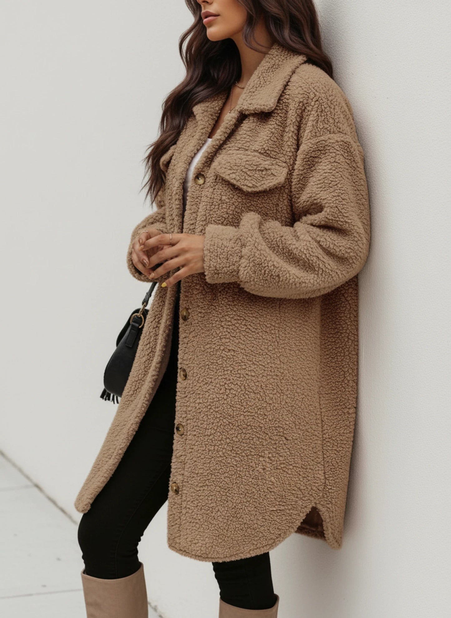 Teddy Winter Shirt Jacket for Women