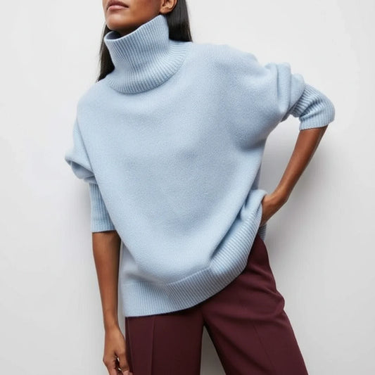 Oversized Turtleneck Sweater for Women AI replaced image