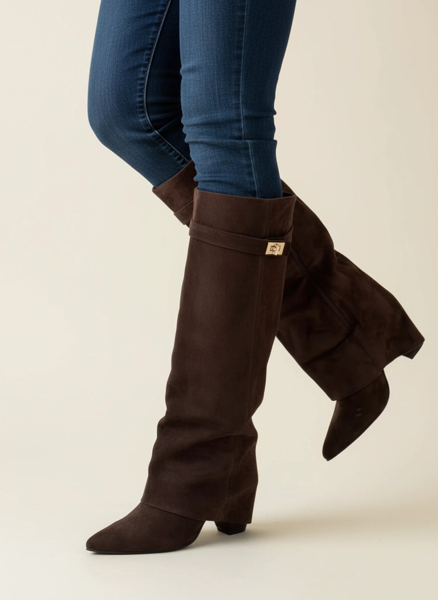 Pointed Toe Slouch High Boots for Women