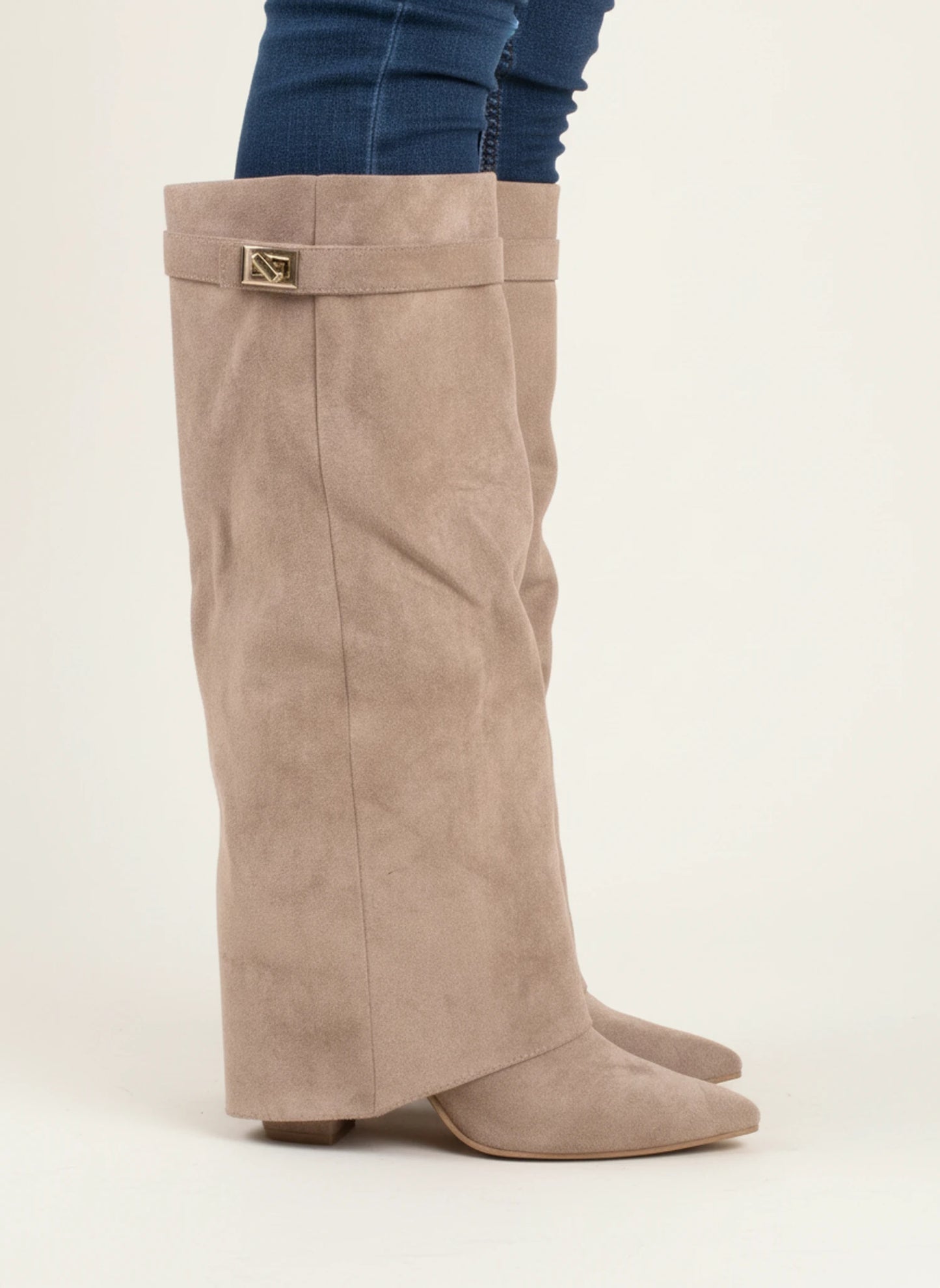 Pointed Toe Slouch High Boots for Women