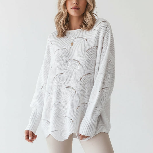 Oversized Crew Neck Sweater for Women