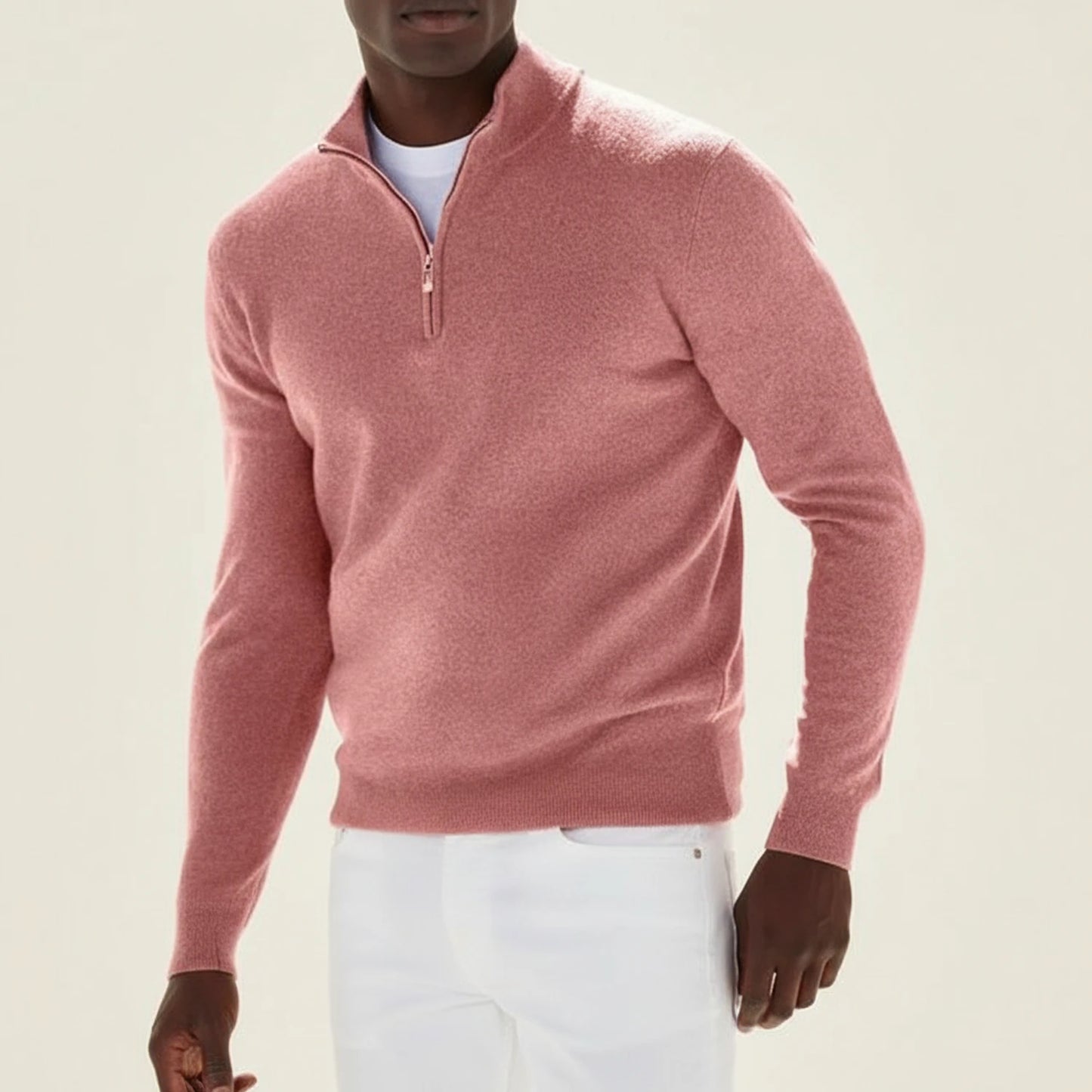 Quarter-Zip Pullover Sweater for Men