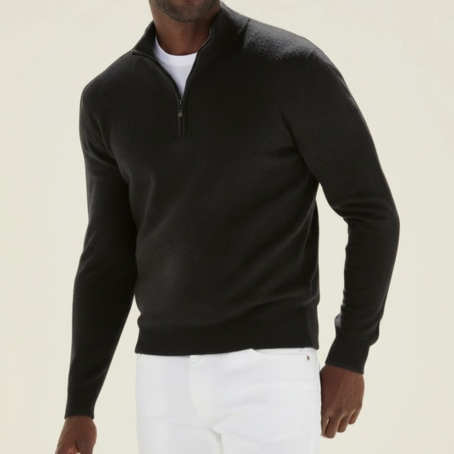 Quarter-Zip Pullover Sweater for Men
