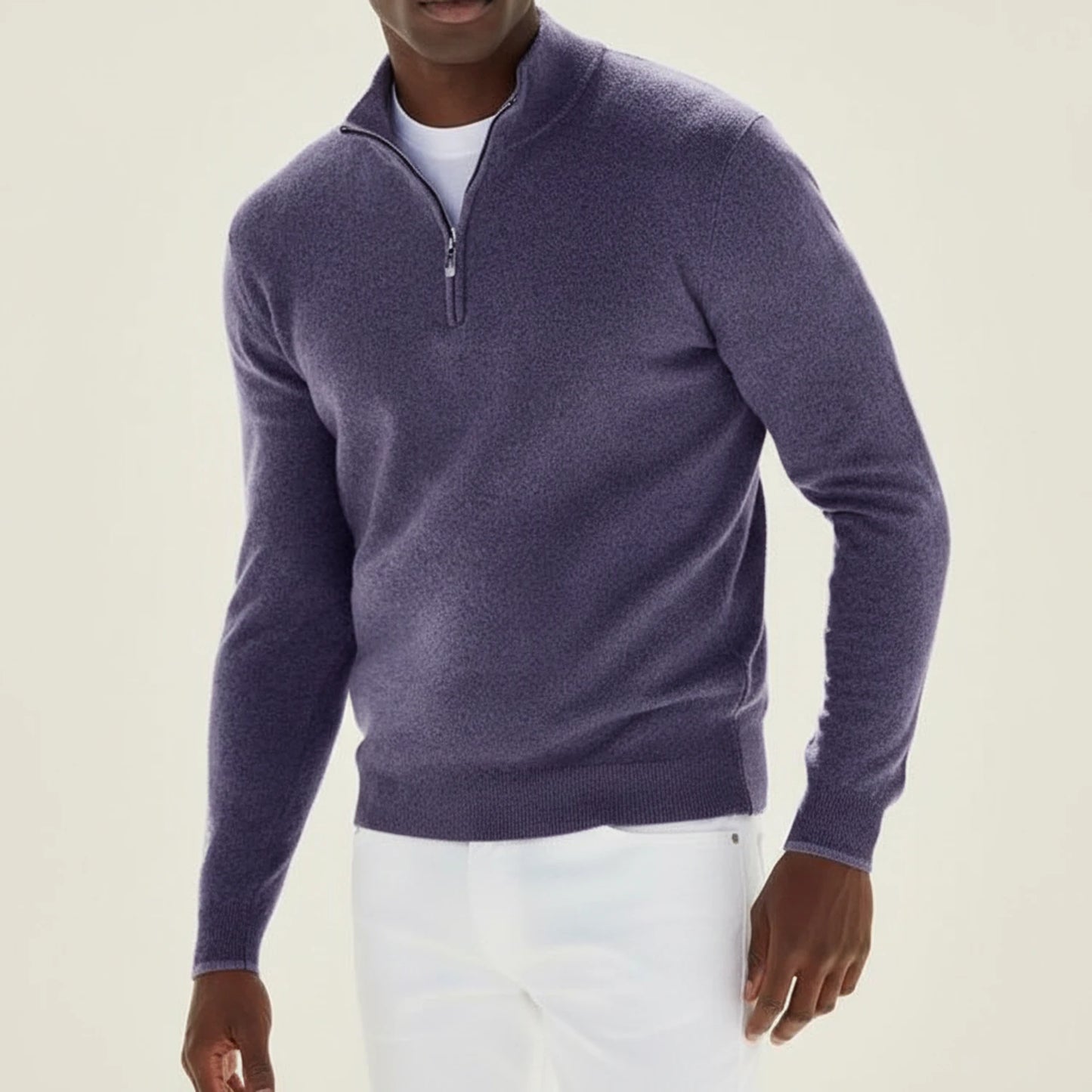 Quarter-Zip Pullover Sweater for Men