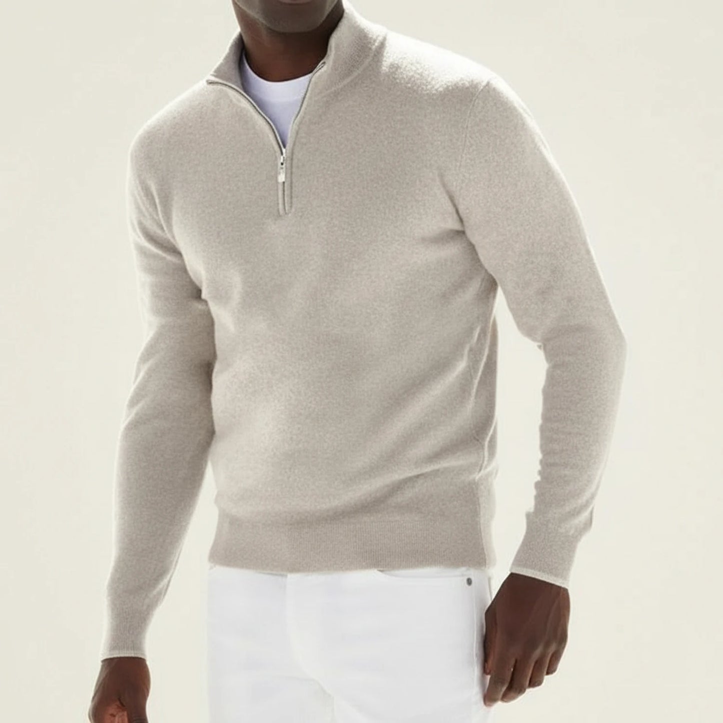 Quarter-Zip Pullover Sweater for Men