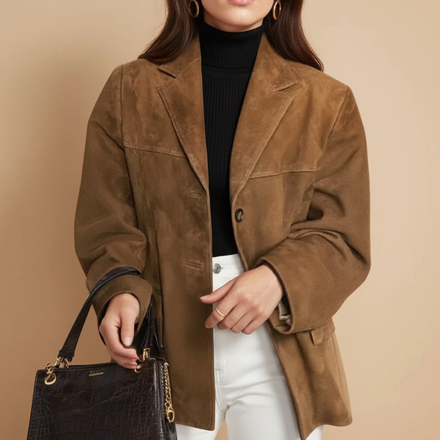 Relaxed Fit Blazer Jacket for Women