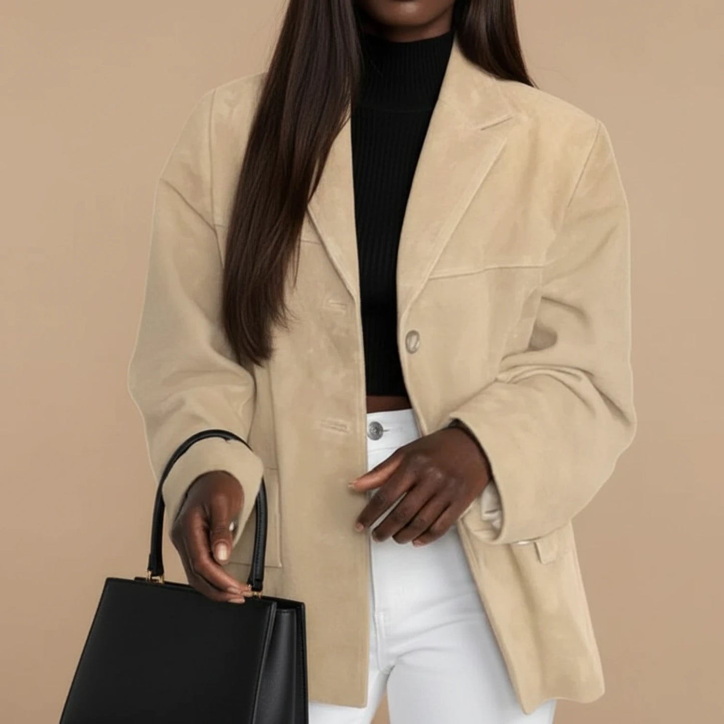 Relaxed Fit Blazer Jacket for Women