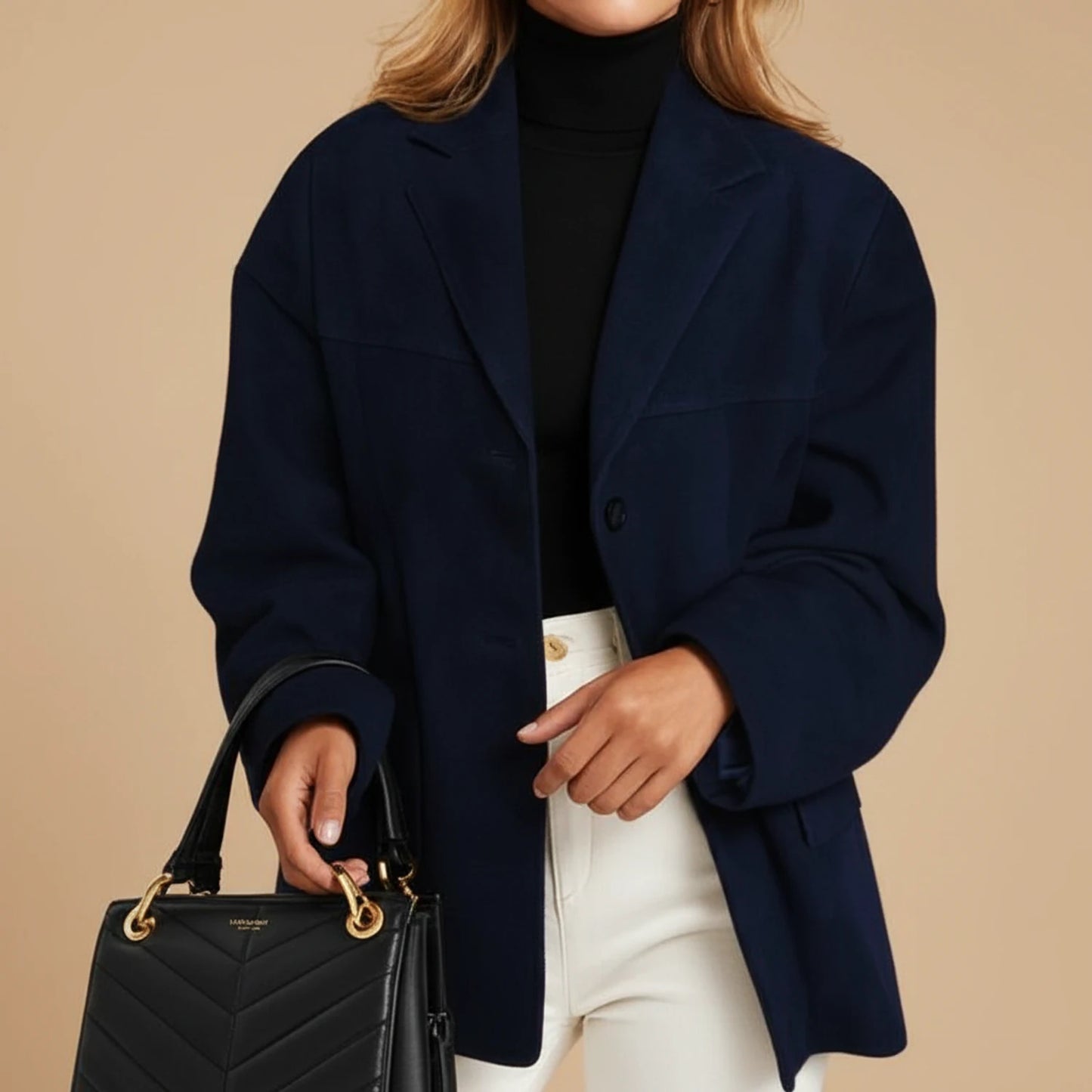 Relaxed Fit Blazer Jacket for Women