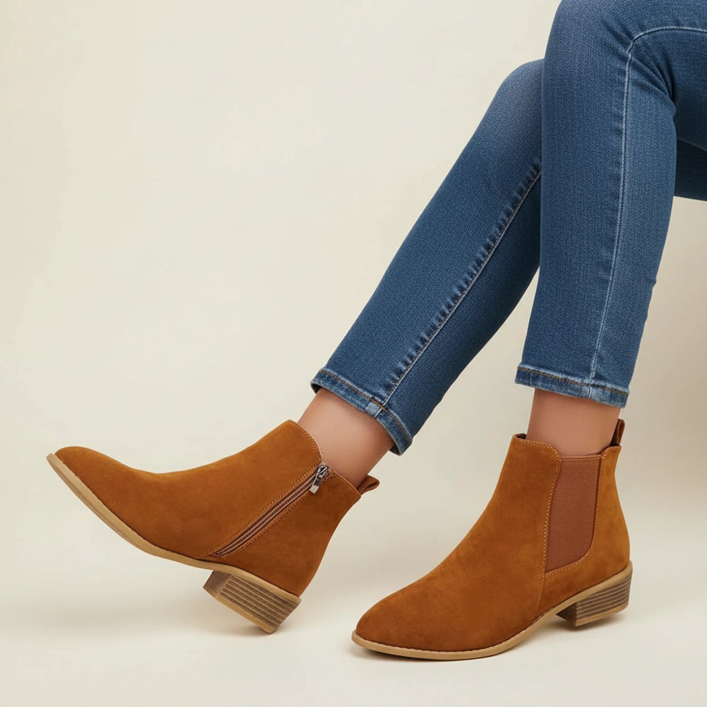 Chelsea Ankle Boots Block Heel for Women