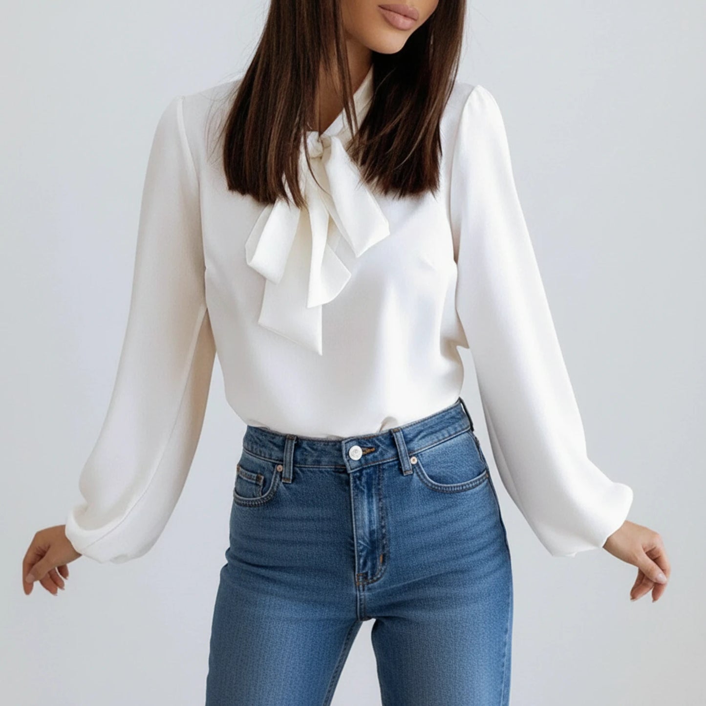 Tie Neck Blouse for Women