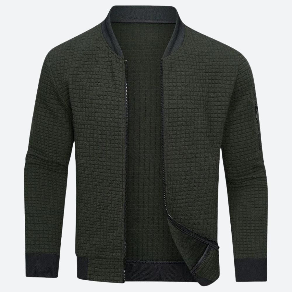 Quilted Bomber Jacket for Men - Image 3