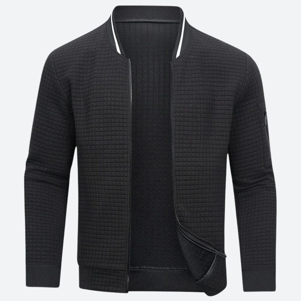 Quilted Bomber Jacket for Men - Image 2