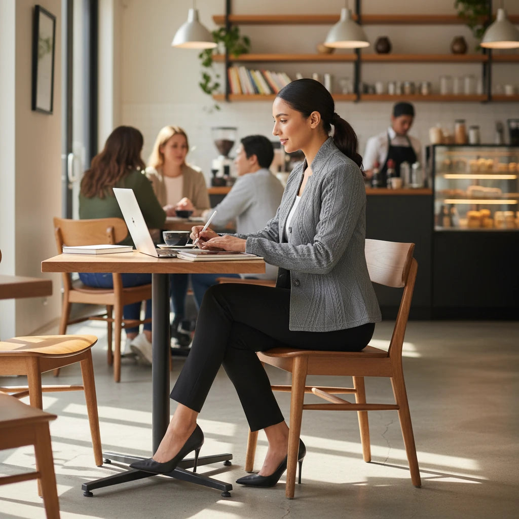 Fitted Button-Front Blazer for Women