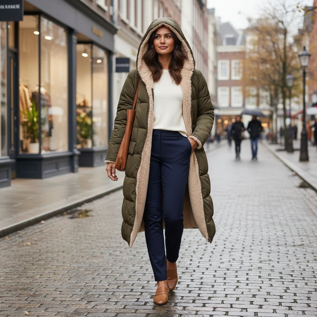 Hooded Puffer Jacket for Women