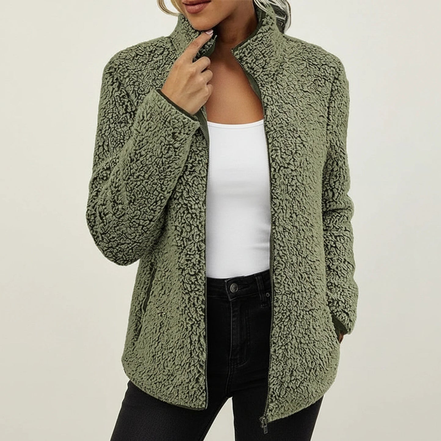 Cozy Teddy Fleece Winter Jacket for Women